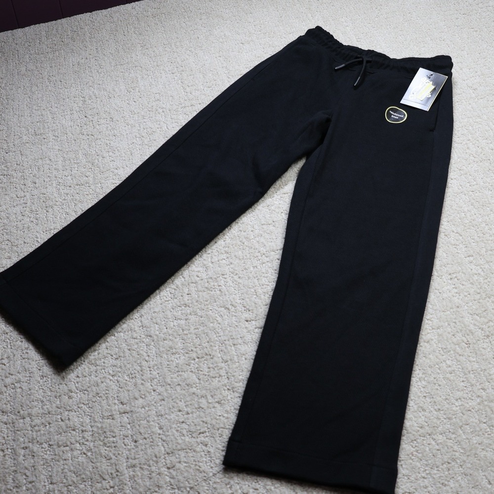 Art Class Boys Black Reinforced Knee Jogger Pants Size M 8 Drawstring New